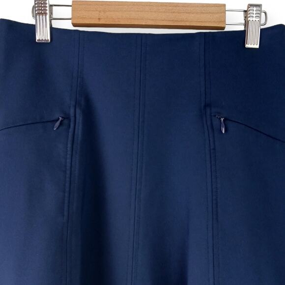 Southern Tide SZ XS Navy Women's Skater Skirt Front Zip Pockets $98 - Picture 3 of 7
